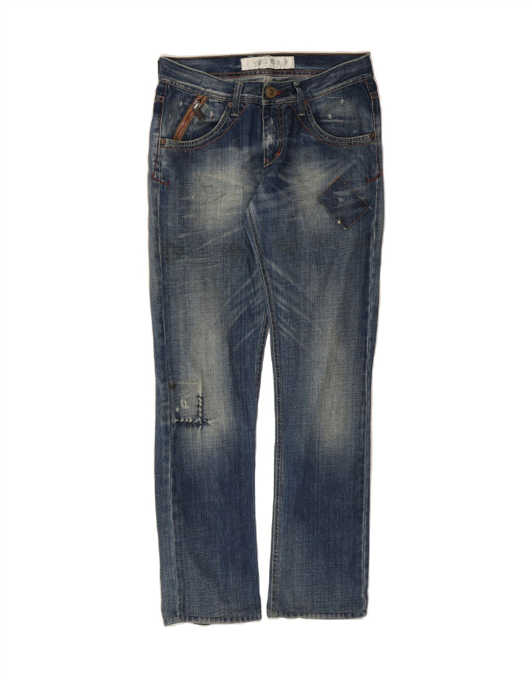 TAKE TWO Womens Straight Jeans W32 L34 Blue Cotton Vintage Take Two and Second-Hand Take Two from Messina Hembry 