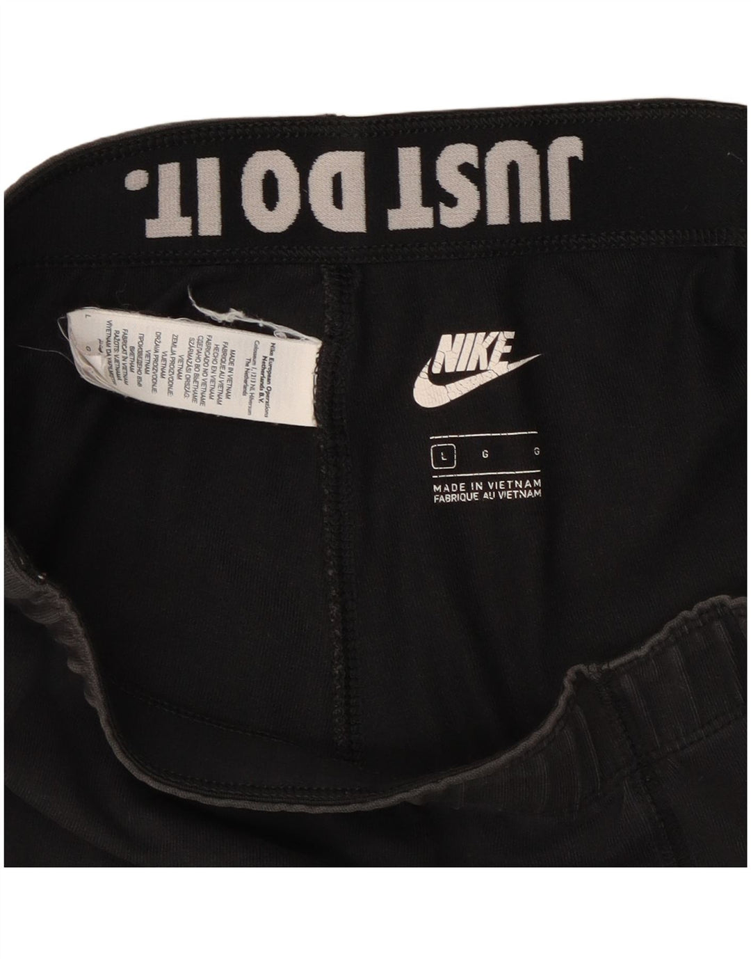 Leggings grafic Nike pentru femei UK 14, mare, negru, bumbac