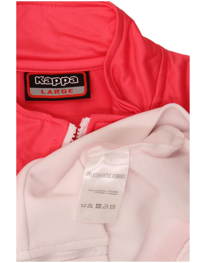 Jachetă de top pentru trening grafic Kappa pentru femei UK 16, mare, roșu, color block