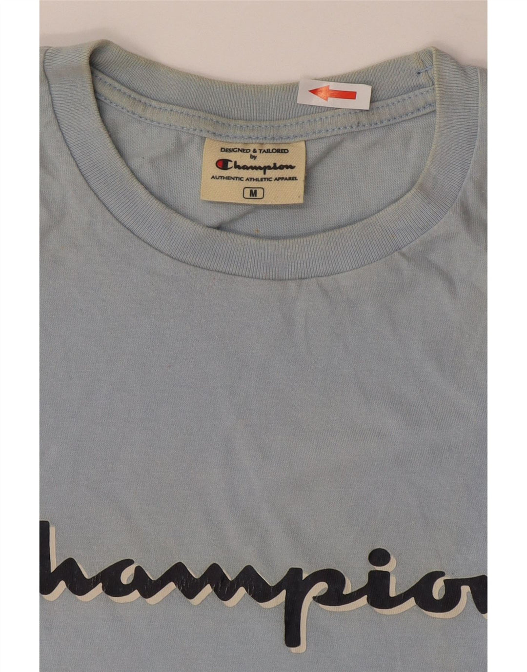 Tricou grafic pentru bărbați Champion Top din bumbac cu dungi albastre medii