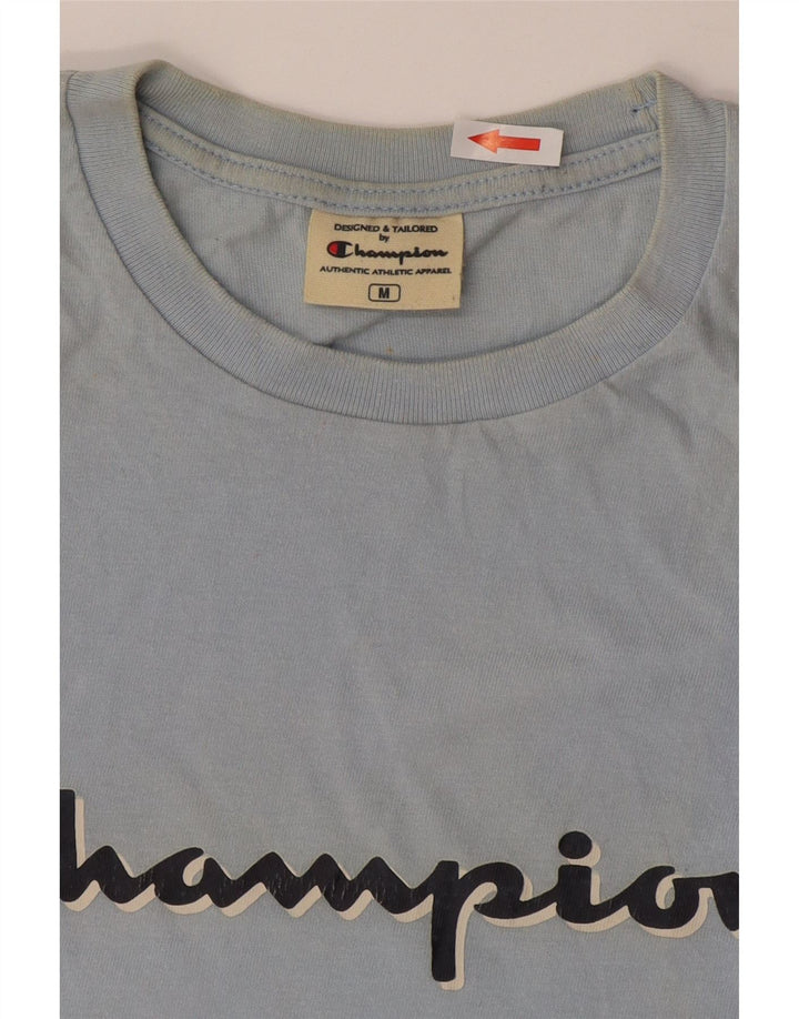 Tricou grafic pentru bărbați Champion Top din bumbac cu dungi albastre medii