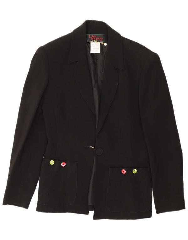 Jachetă Blazer pentru femei Lolita Lempicka cu 1 nasture UK 12 Medium Black Acetat