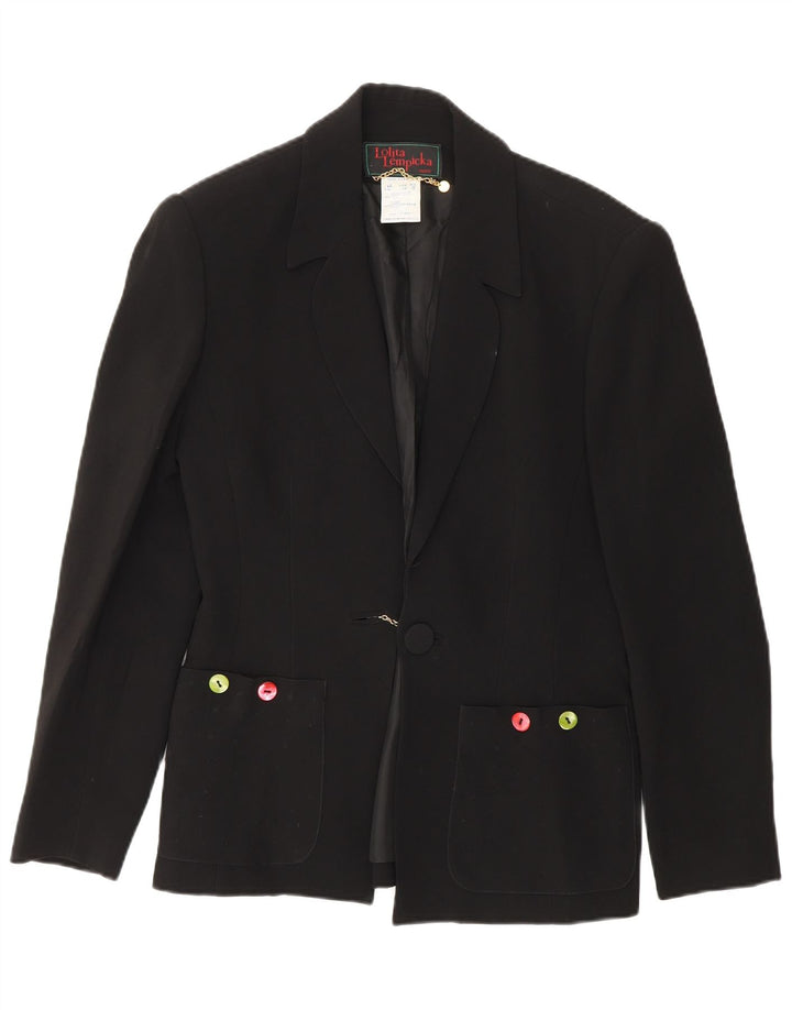 Jachetă Blazer pentru femei Lolita Lempicka cu 1 nasture UK 12 Medium Black Acetat