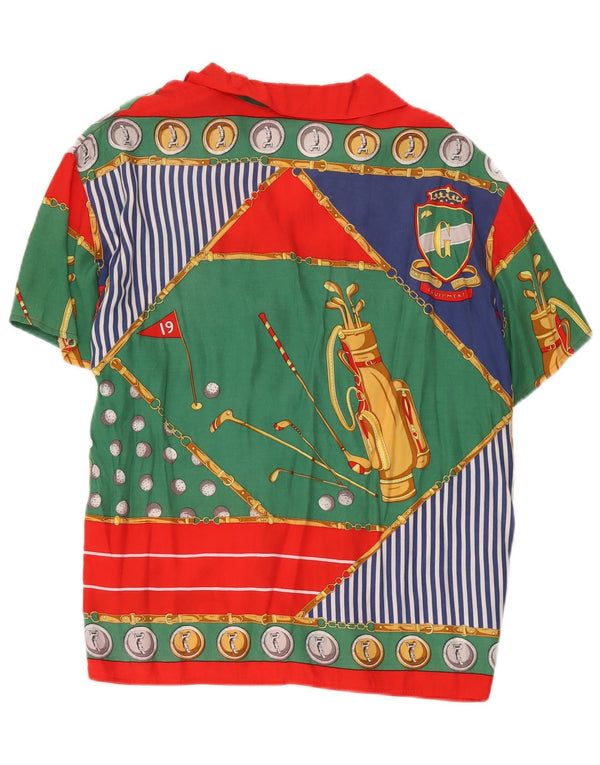 ELENA MIRO Bluză cămașă cu model abstract pentru femei UK 14 Medium Multicolor