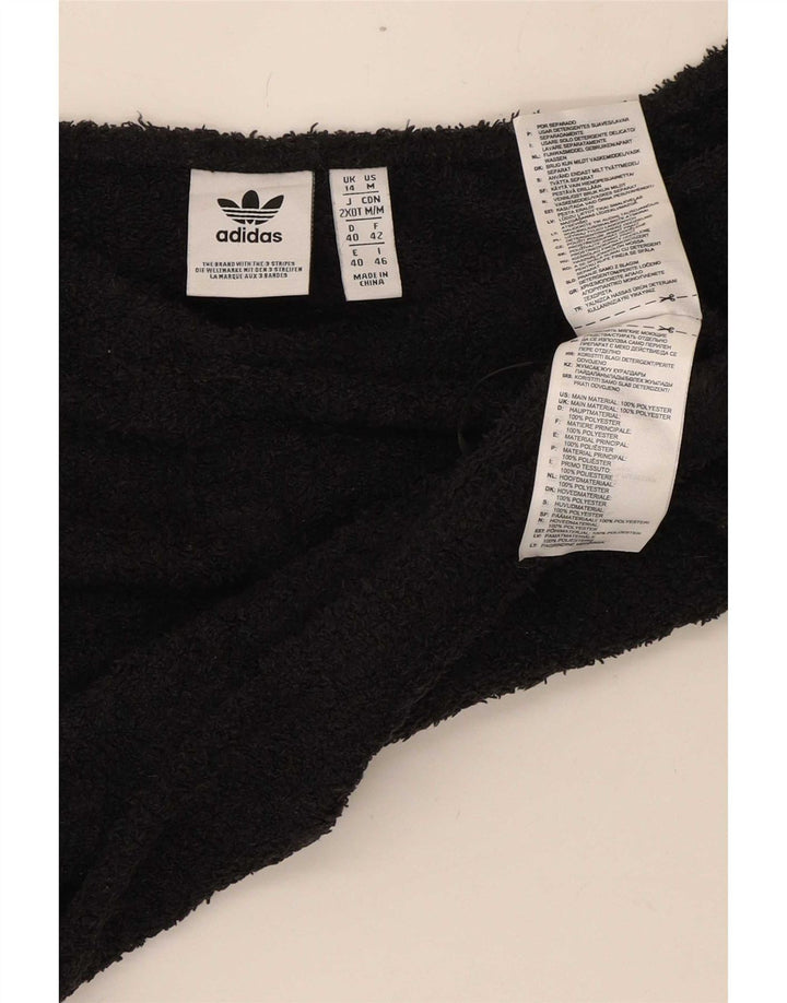 Crop Top din lână Adidas pentru femei UK 14 Poliester mediu negru