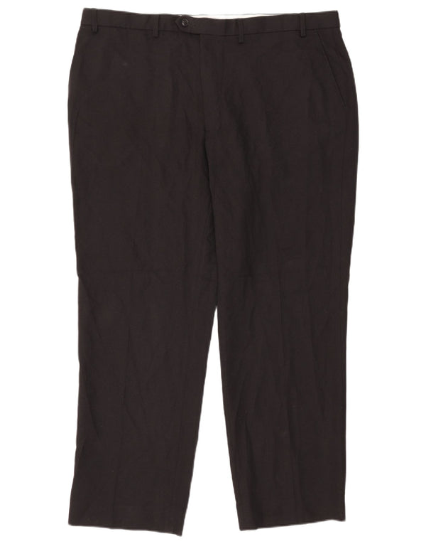 Marks & Spencer Pantaloni drepți pentru bărbați L42 L31 Poliester negru