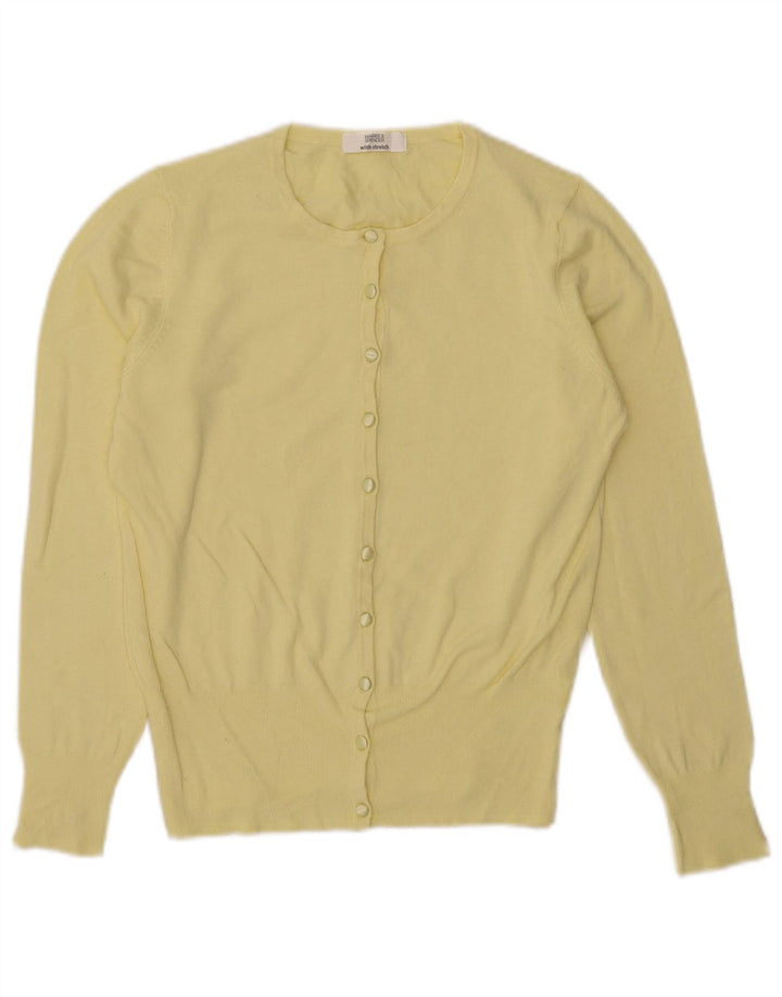 Pulover cardigan pentru femei Marks & Spencer UK 12, viscoză galbenă medie