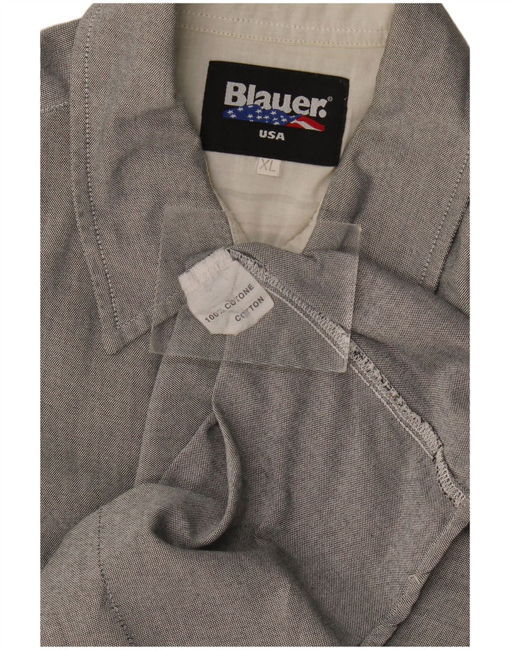 Cămașă cu mânecă scurtă pentru bărbați Blauer XL bumbac gri