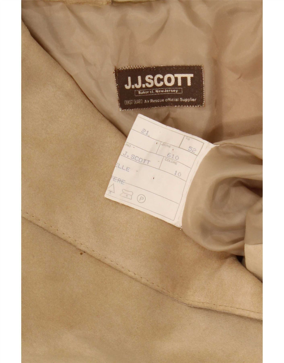 J.J.Scott Jachetă pentru bărbați din piele intoarsa cu 3 nasturi IT 52 XL piele bej