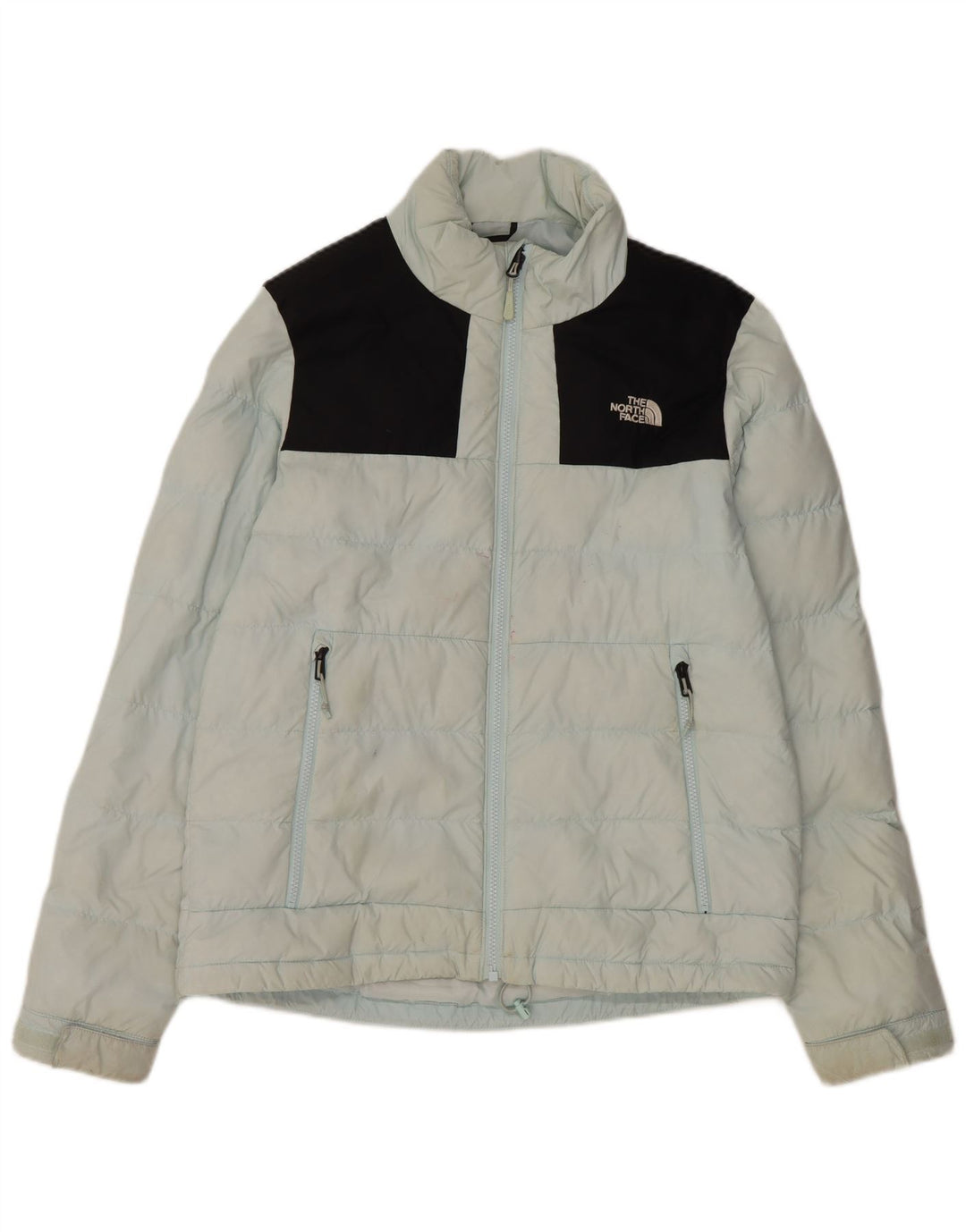Jachetă căptușită cu grafică pentru femei THE NORTH FACE UK 14 Medium Blue Colorblock