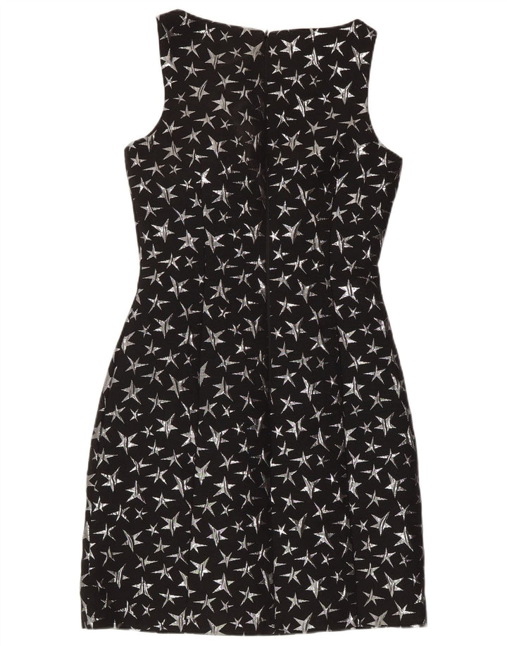 WAREHOUSE Rochie teacă cu model abstract pentru femei UK 8 Small Black