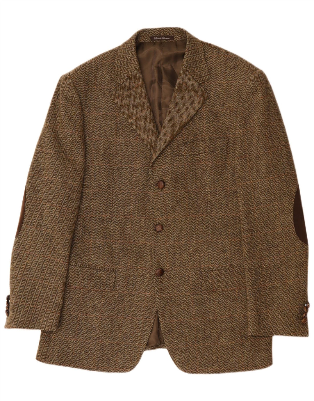 Jachetă vintage pentru bărbați, cu 3 nasturi, IT 52 XL, lână kaki, cu oase