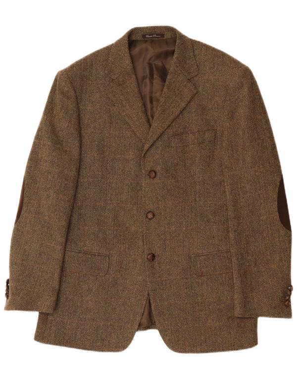 Jachetă vintage pentru bărbați, cu 3 nasturi, IT 52 XL, lână kaki, cu oase