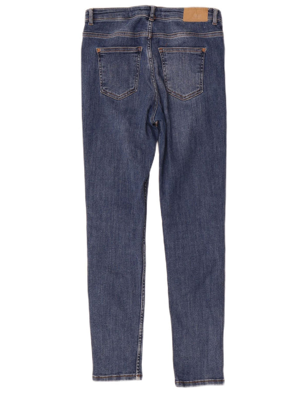 Zara fete blugi skinny distressed 13-14 ani W26 L26 albastru bumbac