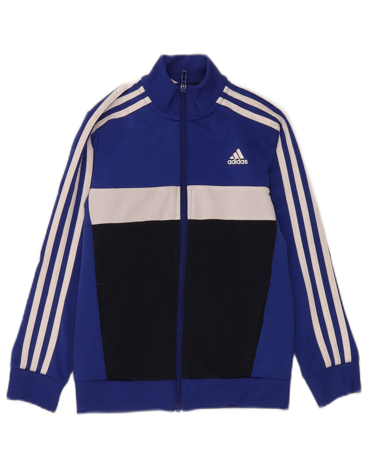 Jachetă de trening pentru băieți Adidas 7-8 ani, albastru, poliester
