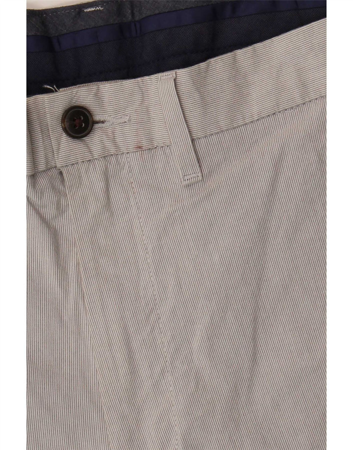 Pantaloni scurți chino pentru bărbați Marks & Spencer W32, bumbac cu dungi gri medii