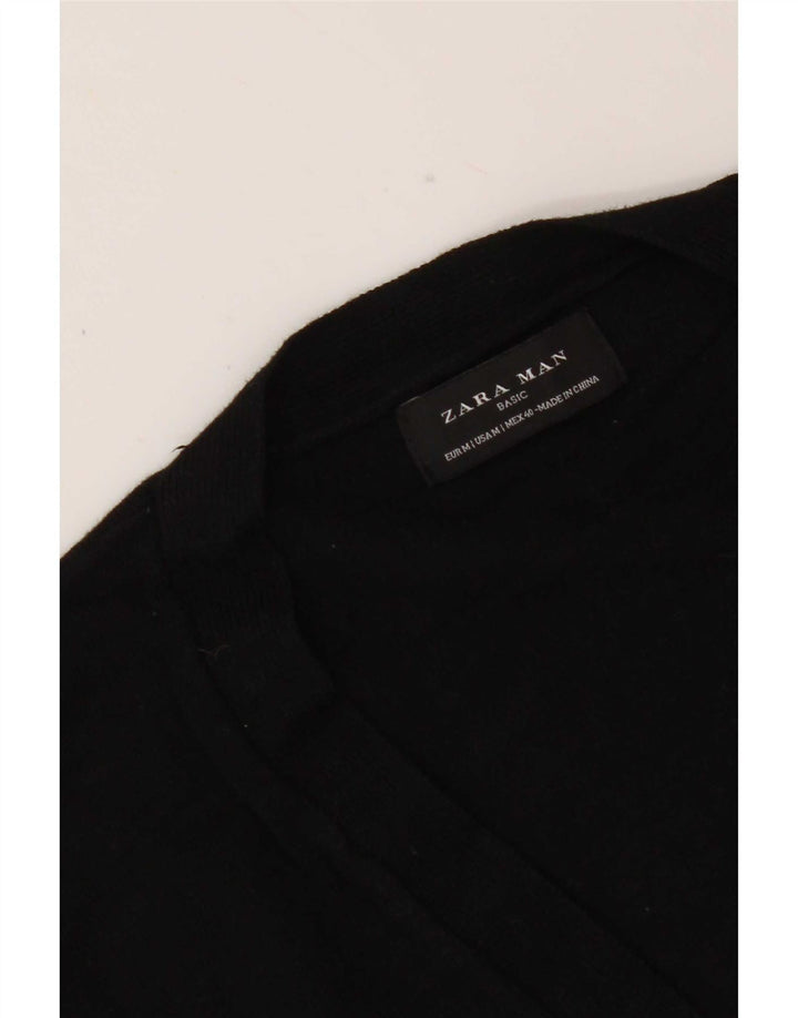 Pulover cardigan pentru bărbați Zara mediu negru