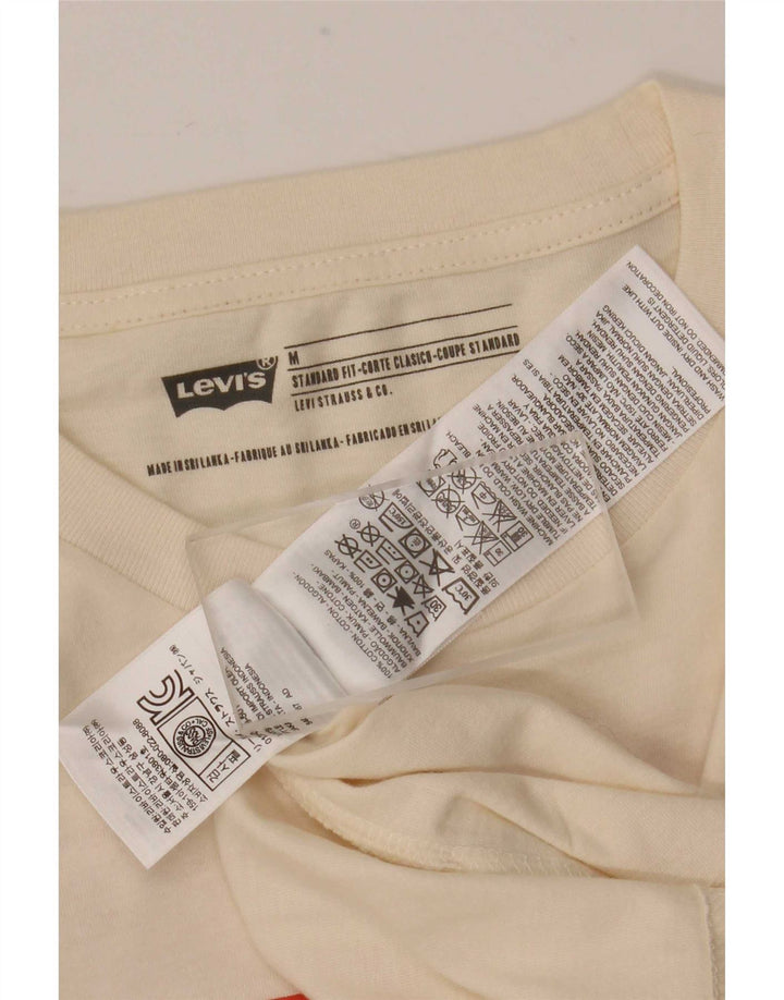 Top cu grafică cu mânecă lungă pentru bărbați Levi's, cu tăiere standard, alb, geometric, mediu