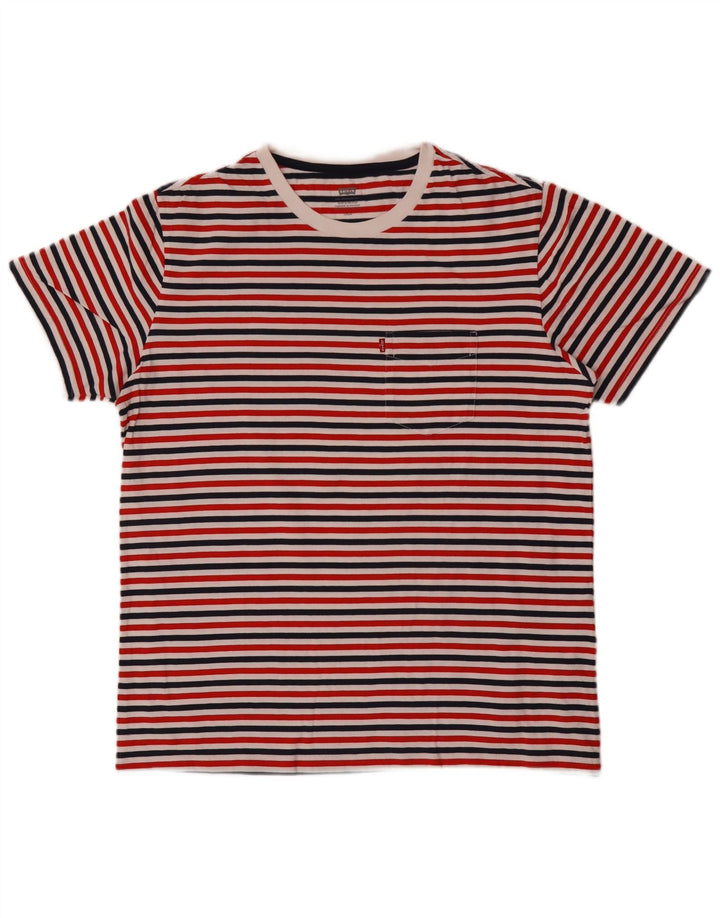 Tricou pentru bărbați Levi's Top mare din bumbac cu dungi multicolore