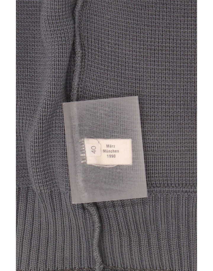 Pulover Cardigan Vintage pentru Barbati EU 40 Lână Gri Mediu