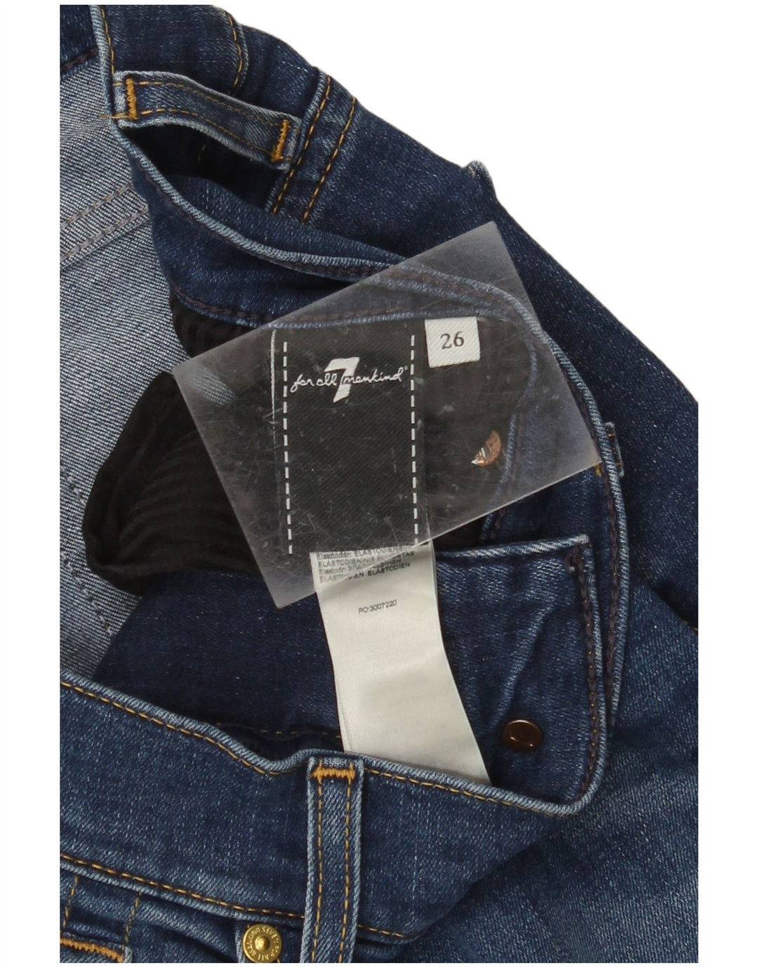 7 FOR ALL MANKIND Blugi subțiri pentru femei W26 L28 Bumbac albastru