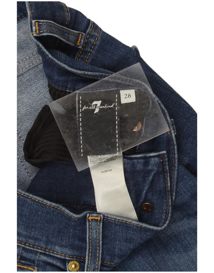 7 FOR ALL MANKIND Blugi subțiri pentru femei W26 L28 Bumbac albastru