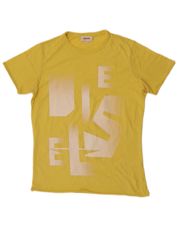 Tricou grafic pentru bărbați Diesel Top mic galben