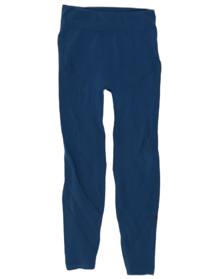 Leggings pentru femei ADIDAS UK 8 Small Blue