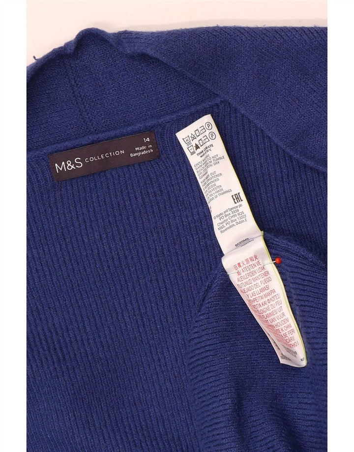 Pulover cardigan deschis pentru femei Marks & Spencer UK 14 Large Blue