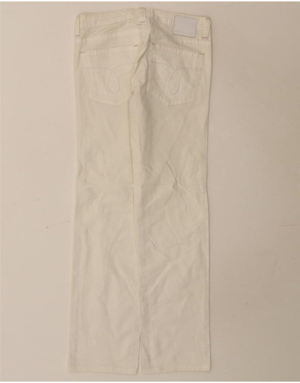 Pantaloni casual drepti Calvin Klein pentru femei W27 L29 bumbac alb