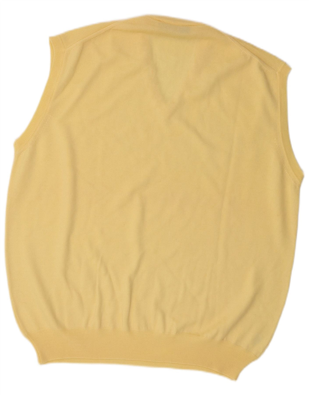 Vintage Mens Vest Tank Top IT 52 Mare Lână Merinos Galben