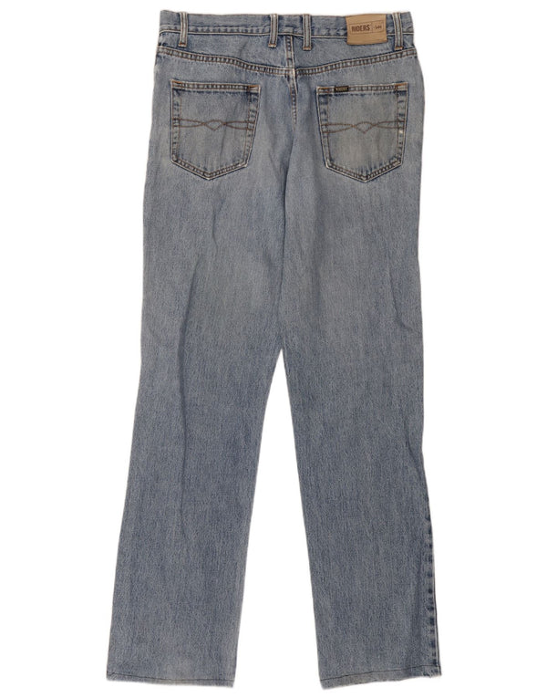 Blugi Lee Riders Distressed Straight W34 L33 Bumbac albastru