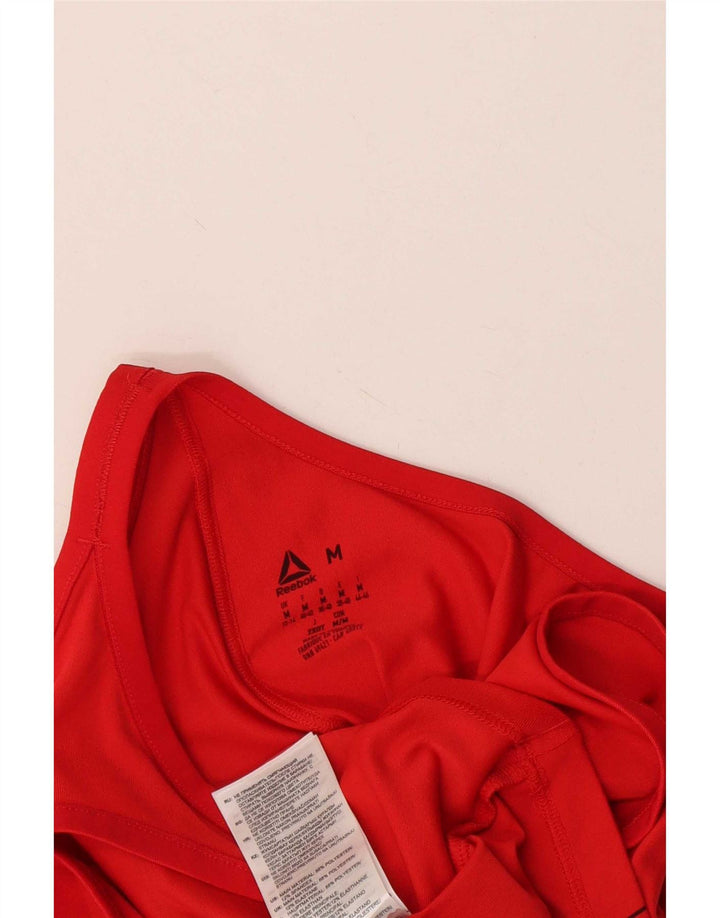 Reebok Bodypump Graphic Vest Top pentru femei UK 12/14 Poliester roșu mediu