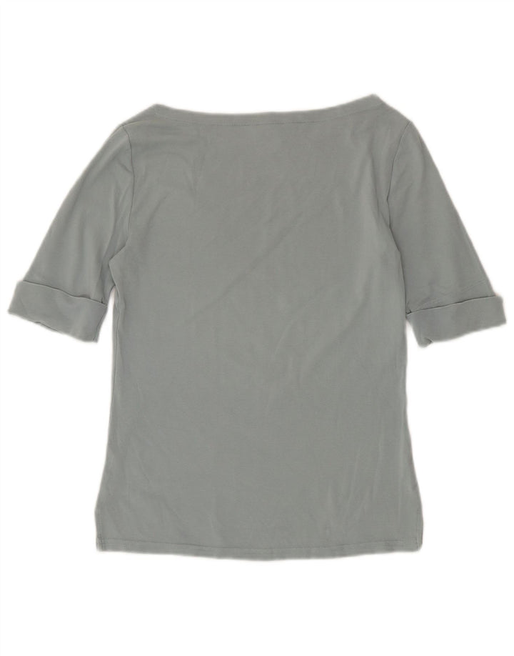 Top pentru femei Ralph Lauren cu mâneci 3/4 UK 12, gri mediu
