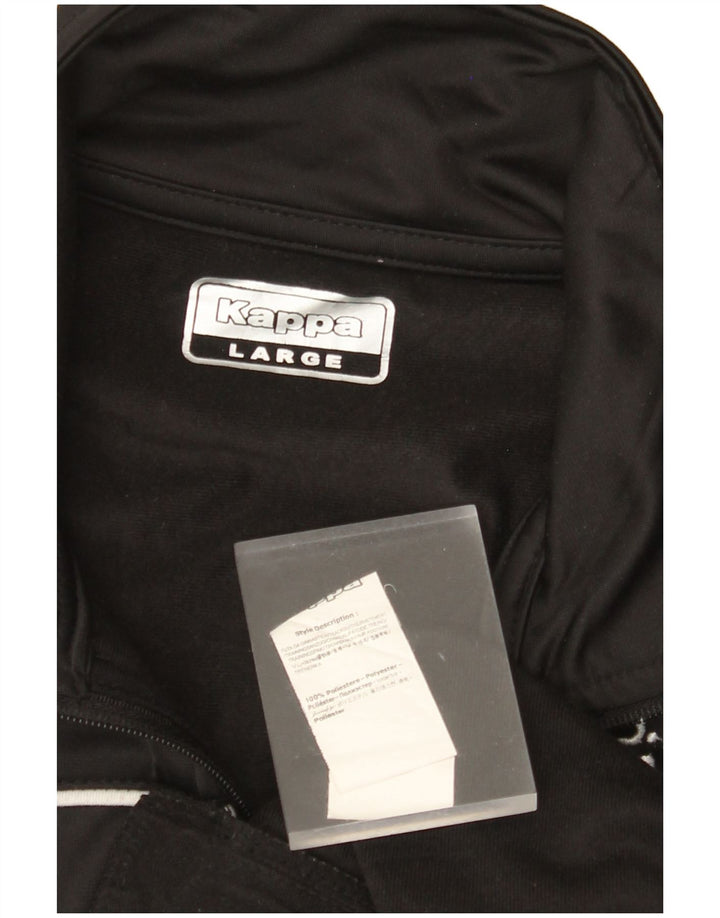 Jachetă de top pentru trening grafic KAPPA pentru bărbați, mare, negru, poliester