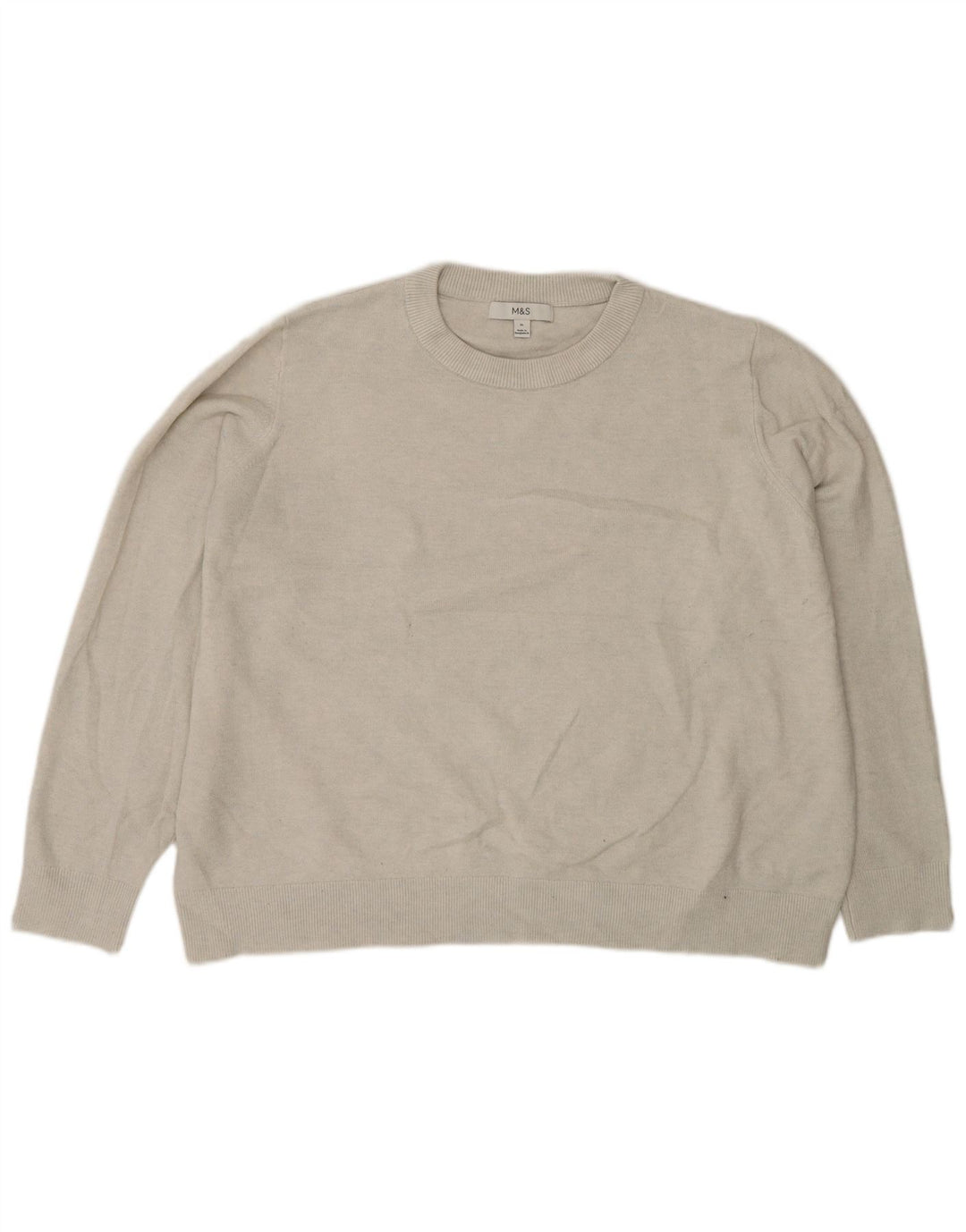 Pulover pentru bărbați Marks & Spencer cu gât crew pulover XL poliester gri