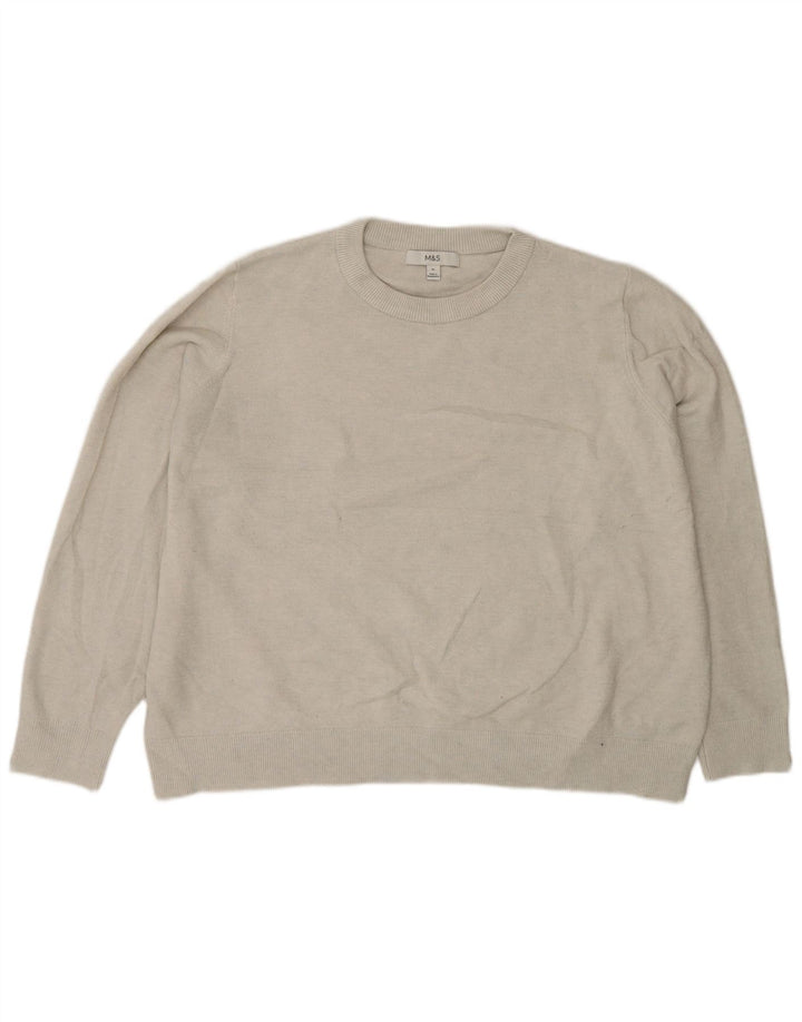 Pulover pentru bărbați Marks & Spencer cu gât crew pulover XL poliester gri