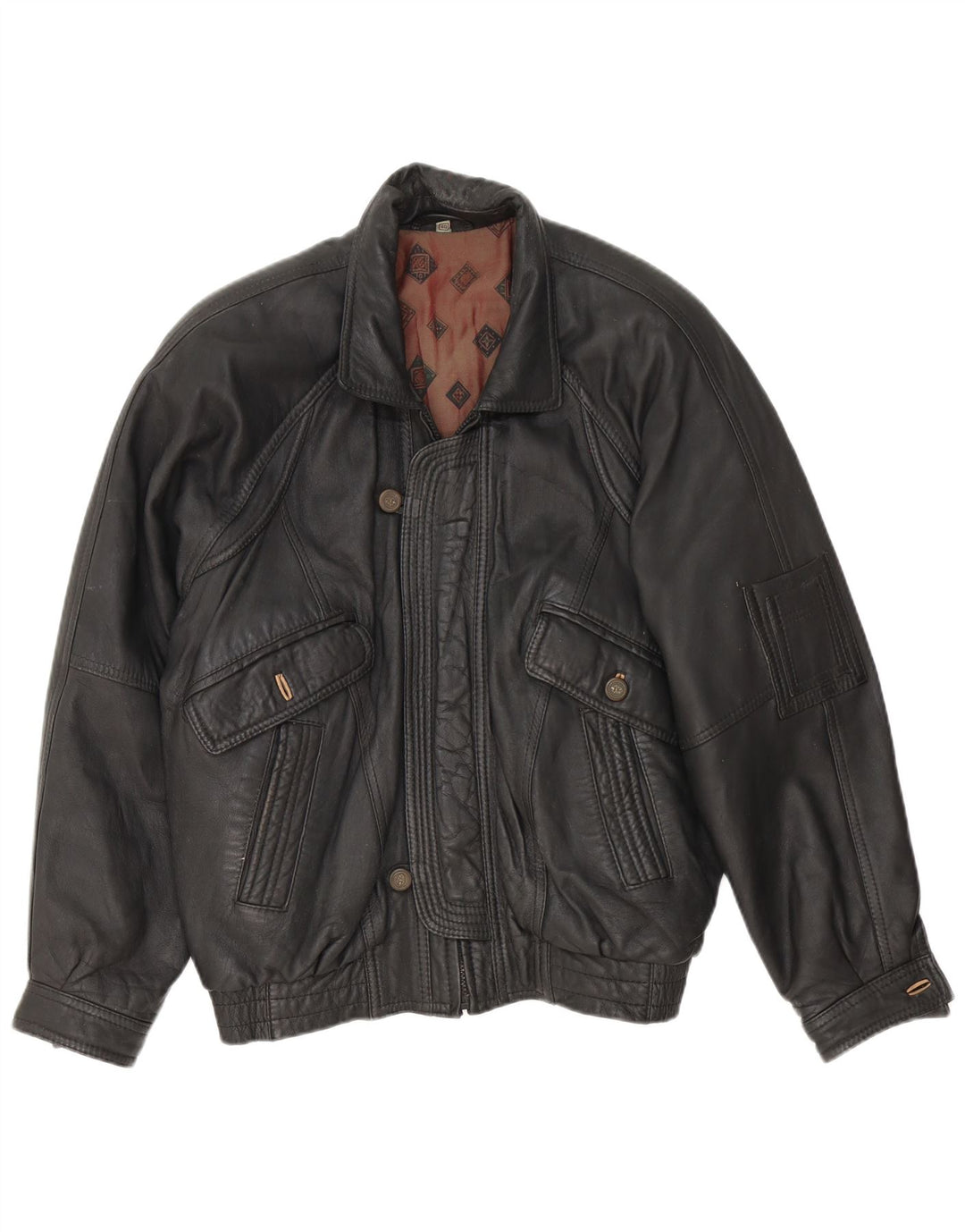 Jachetă de piele pentru bărbați Fatigue UK 40 Large Black