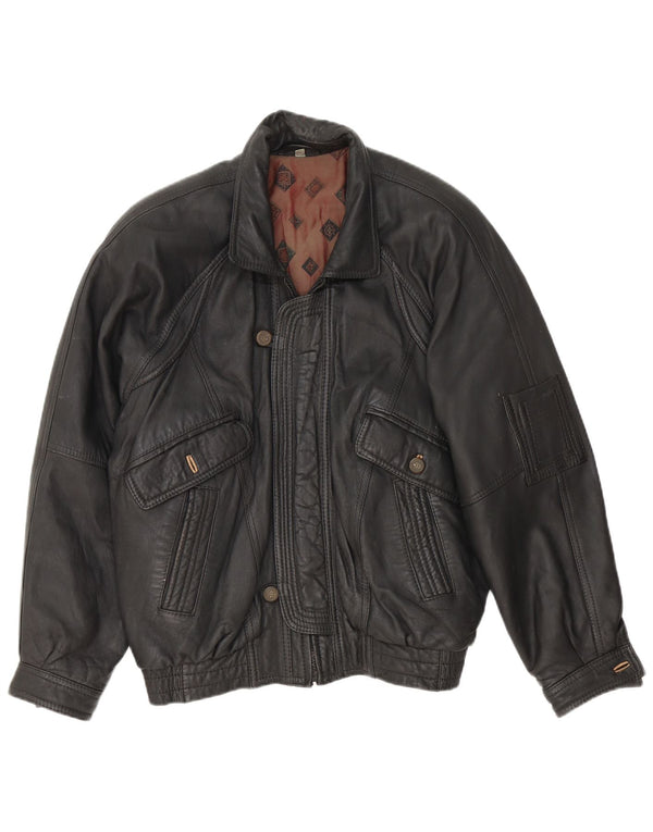 Jachetă de piele pentru bărbați Fatigue UK 40 Large Black