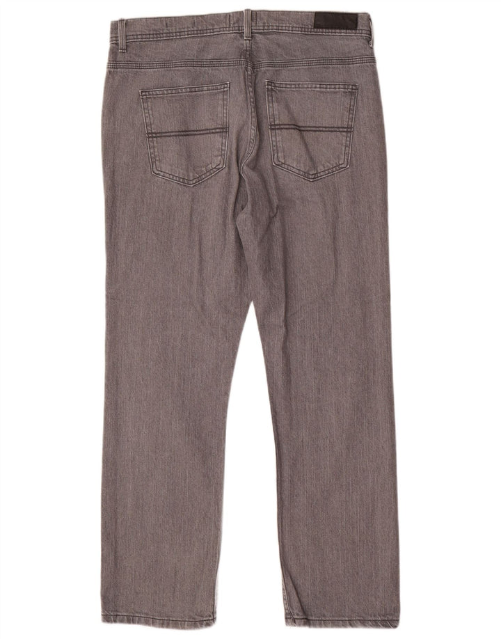 MARKS & SPENCER Mens Regular Straight Jeans W34 L29 Grey Cotton