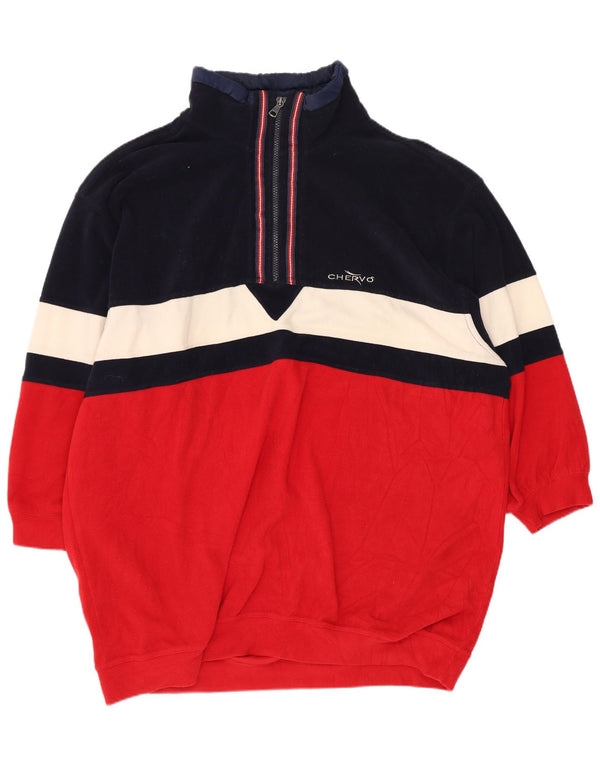 Pulover pentru bărbați Chervo, cu mâneci 3/4, din lână, IT 54 XL, roșu, colorat, sport