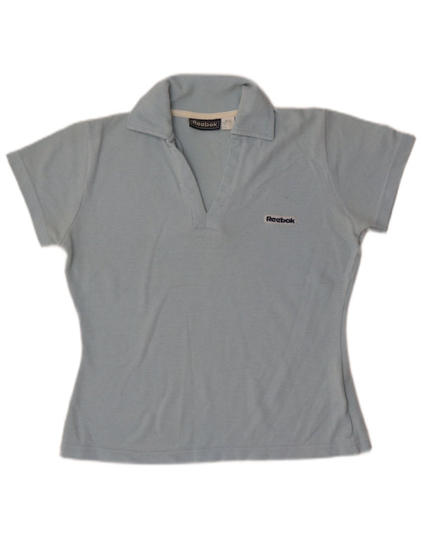Tricou polo Reebok pentru femei UK 10 Small Blue Poliester