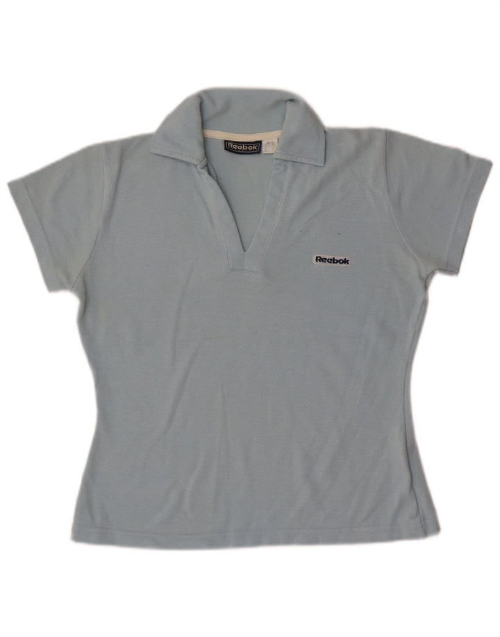 Tricou polo Reebok pentru femei UK 10 Small Blue Poliester