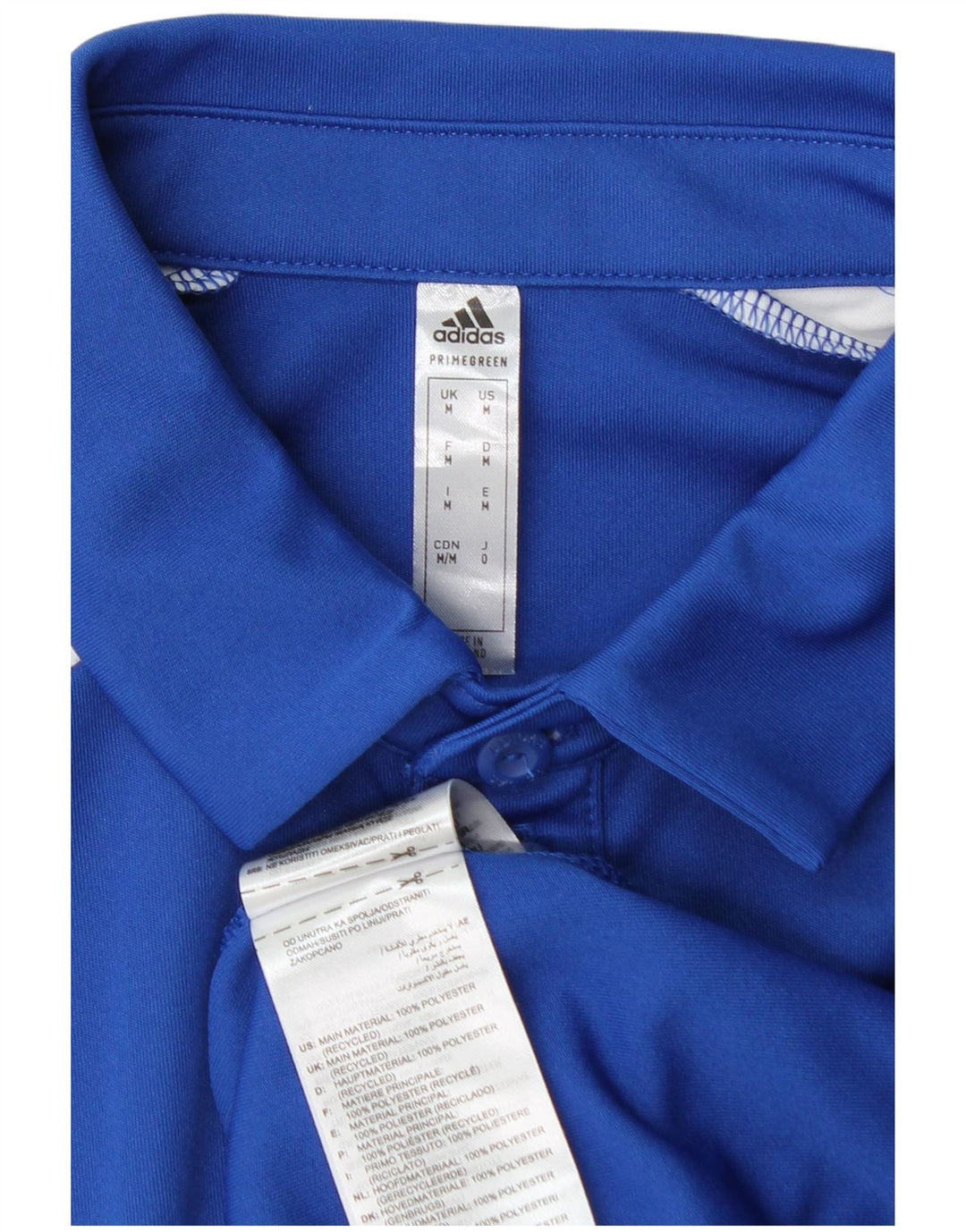 Tricou polo Adidas Aeroready Graphic pentru bărbați, poliester albastru mediu