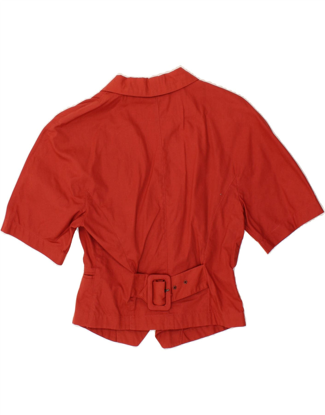IMERIO TACCHELLA Womens Crop Short Sleeve Blazer Jacket EU 40 Medium Red Vintage Imerio Tacchella and Second-Hand Imerio Tacchella from Messina Hembry 