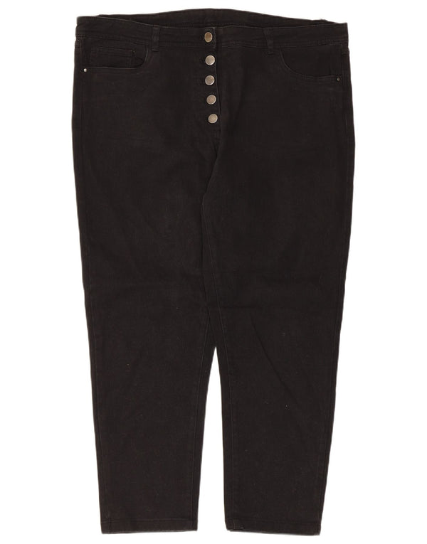 M&Co Blugi Capri cu talie înaltă pentru femei UK 16 Mari L36 L24 Bumbac negru