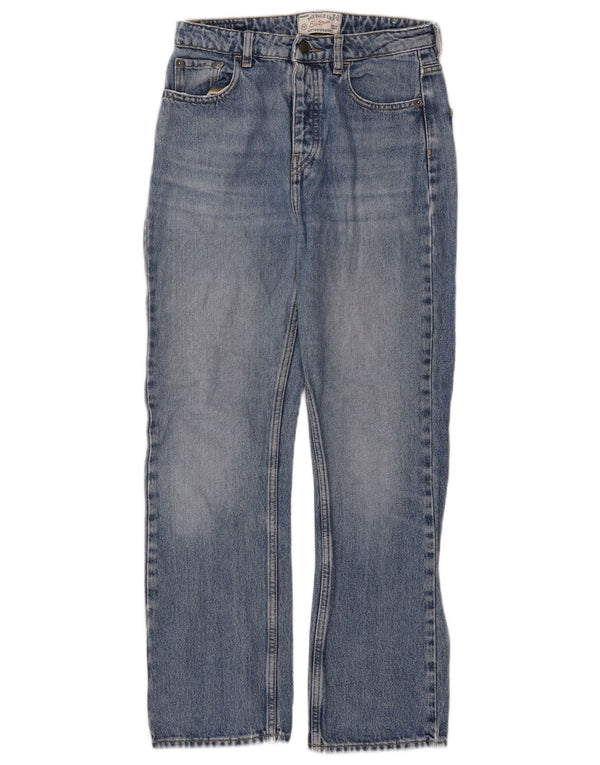 Fat Face Blugi drepti pentru femei UK 8 Small W27 L28 Blue Cotton