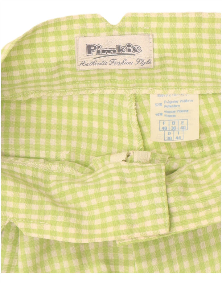 PIMKIE Pantaloni scurti chino cu talie înaltă pentru femei IT 44 Medium W26 Green Gingham