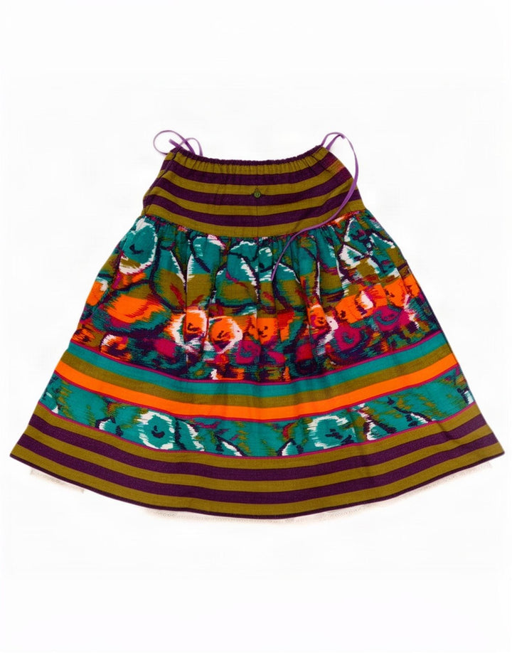 Fusta A-Line pentru Damă Vintage Model Abstrac Medium W28 Multicolor