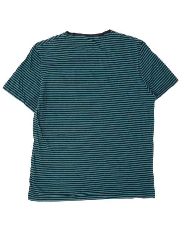 Tricou Jack Wills pentru bărbați Top Medium Blue Pinstripe Bumbac